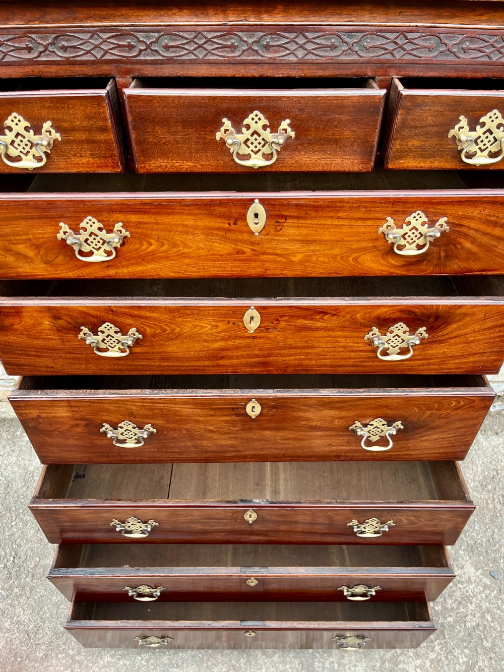 Small Georgian Mahogany Chest on Chest View VIII