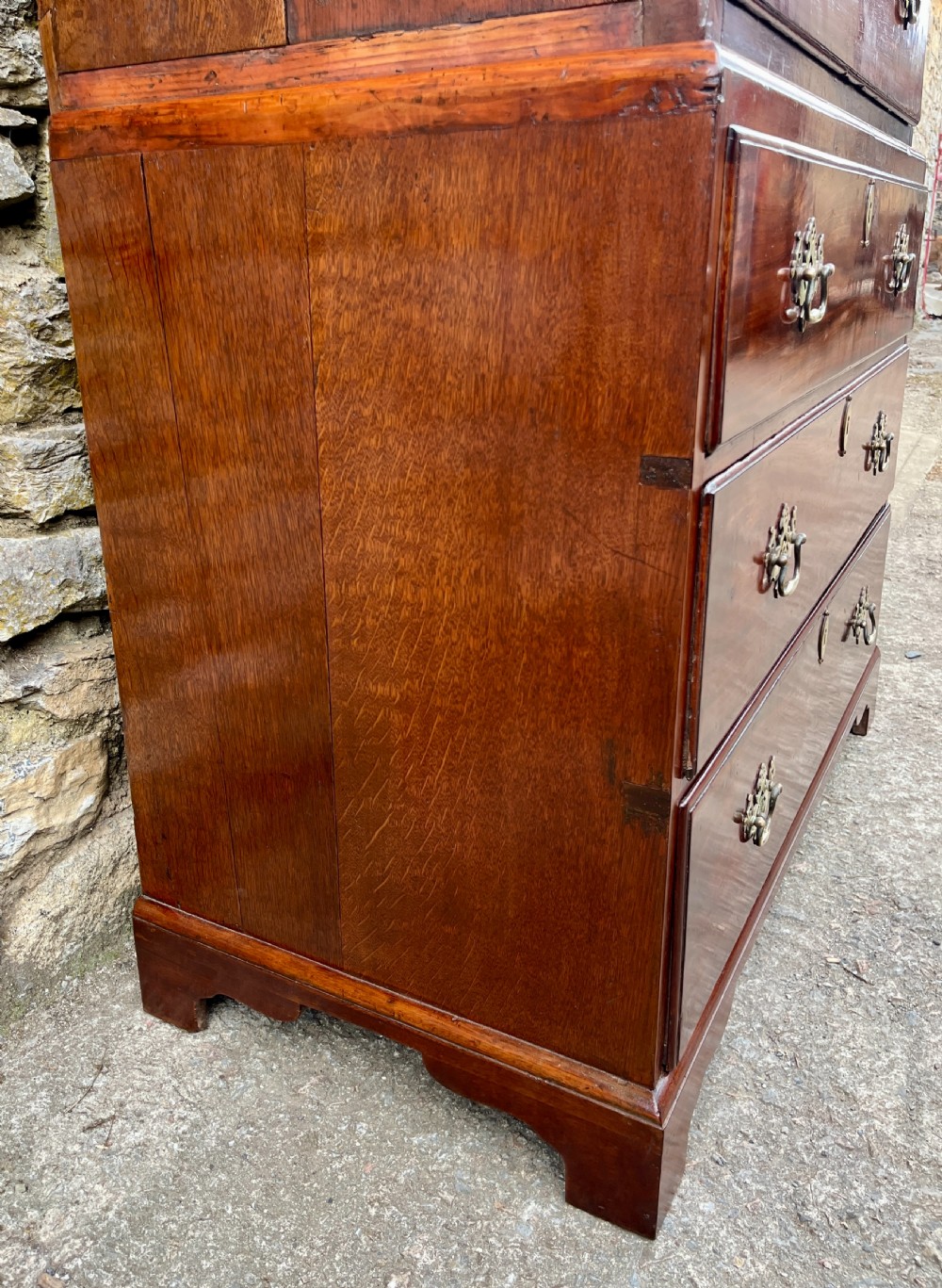 Small Georgian Mahogany Chest on Chest View XX