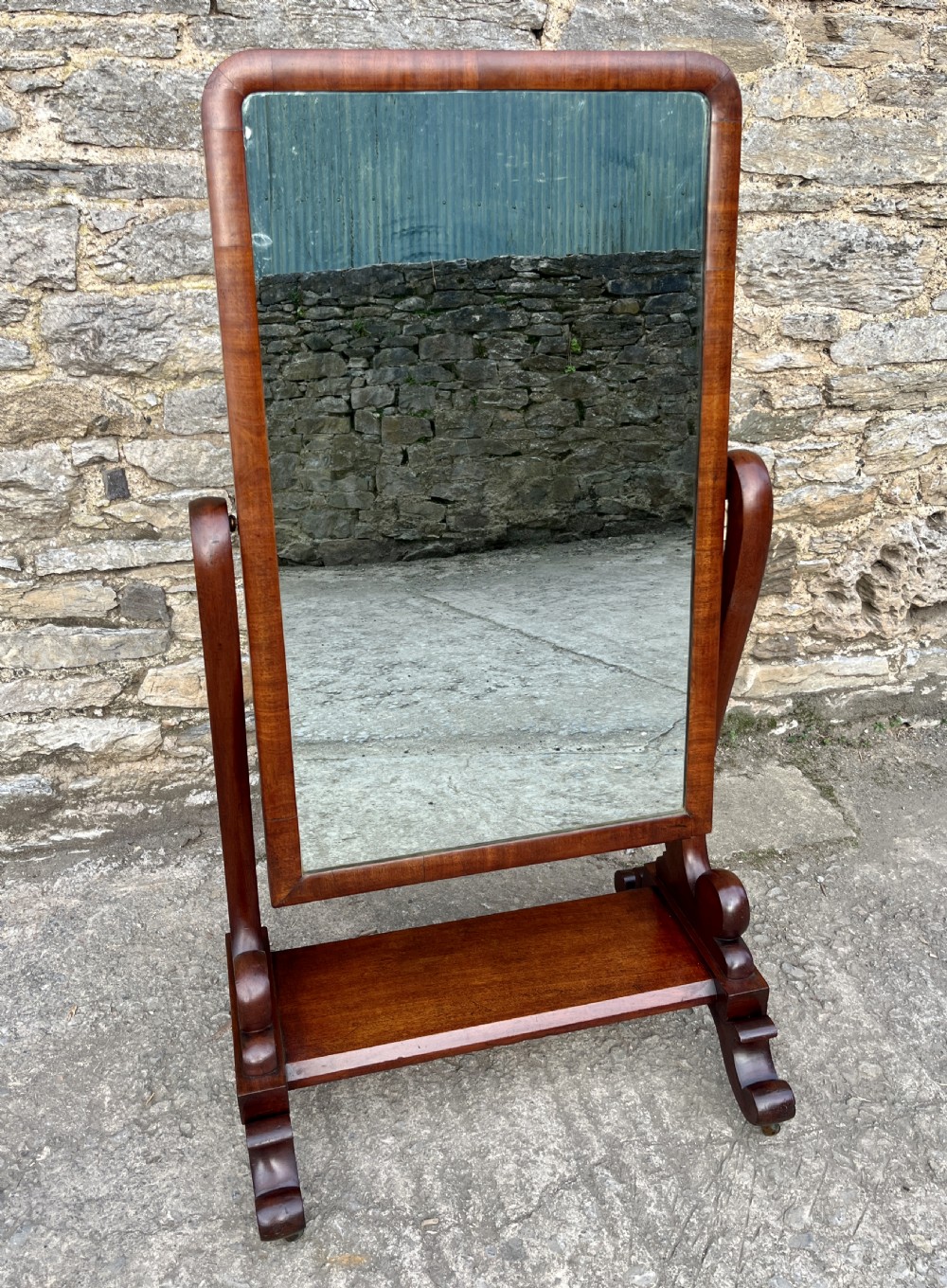 Victorian Mahogany Cheval Mirror