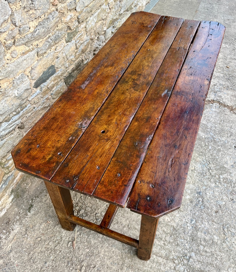 Antique Oak Farmhouse Table View V