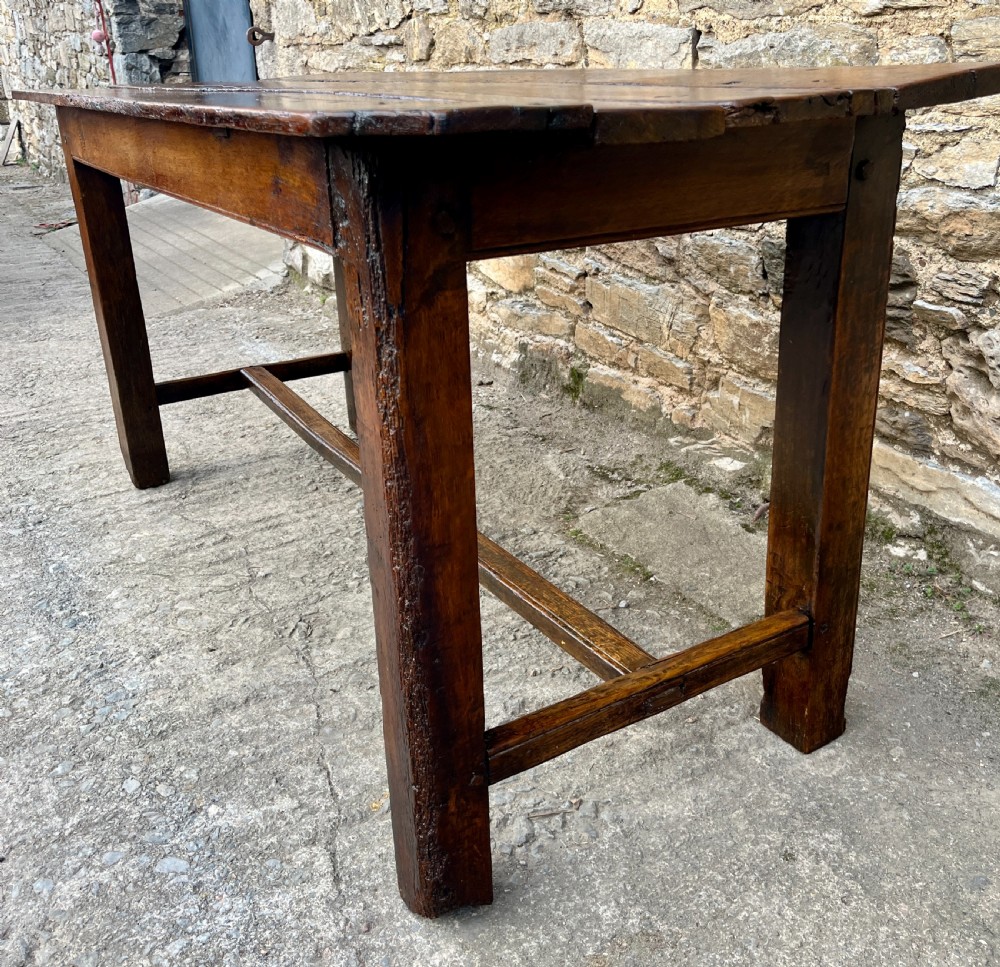 Antique Oak Farmhouse Table View VI
