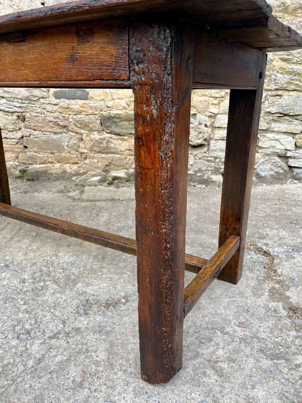 Antique Oak Farmhouse Table View VII
