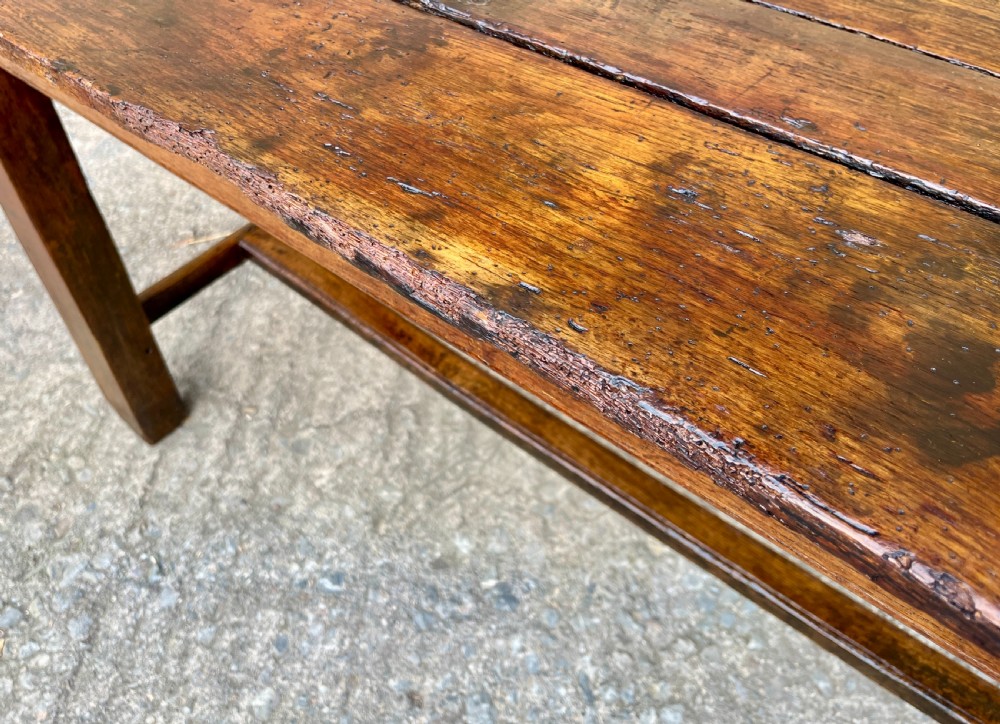 Antique Oak Farmhouse Table View IX
