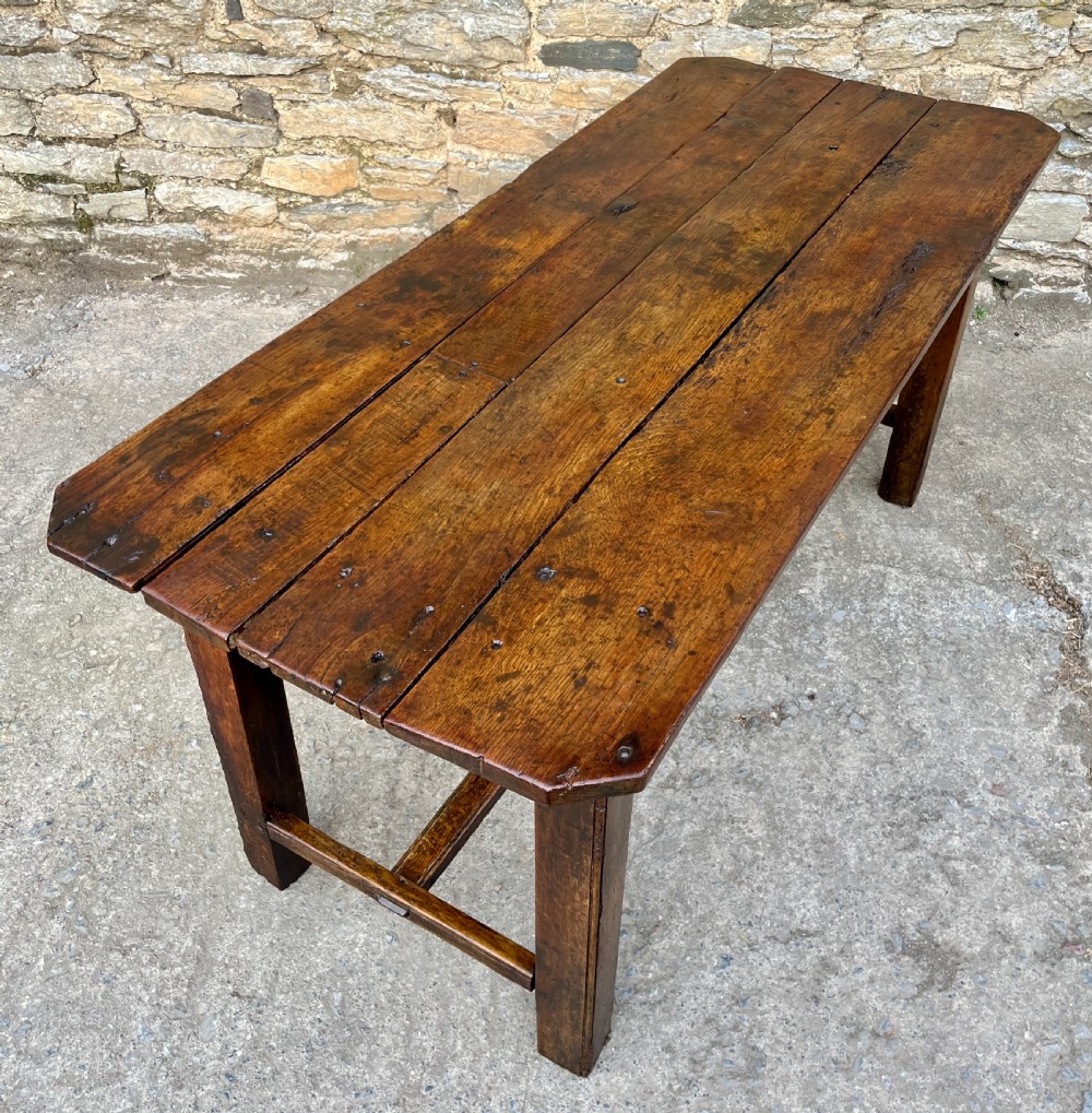 Antique Oak Farmhouse Table View XII