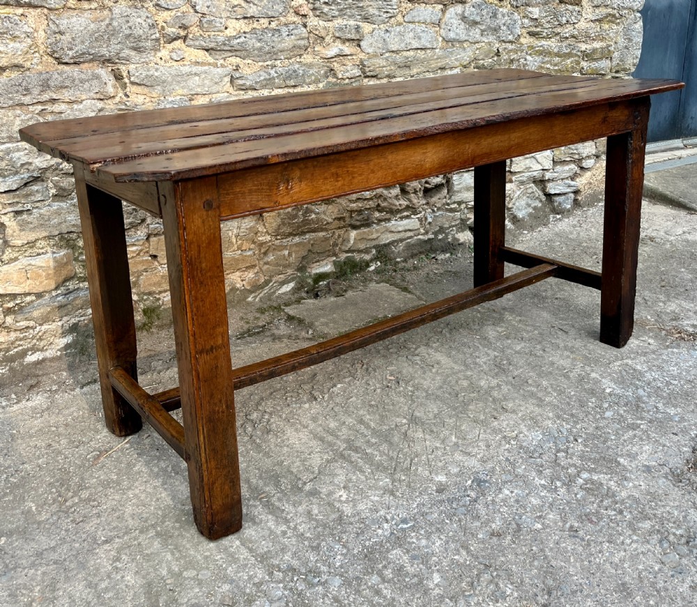 Antique Oak Farmhouse Table View XIV