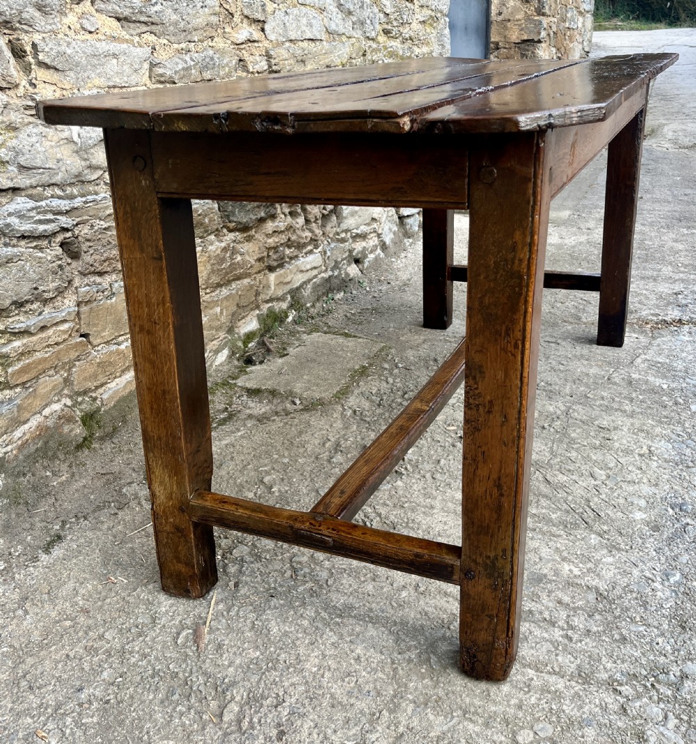 Antique Oak Farmhouse Table View XVI