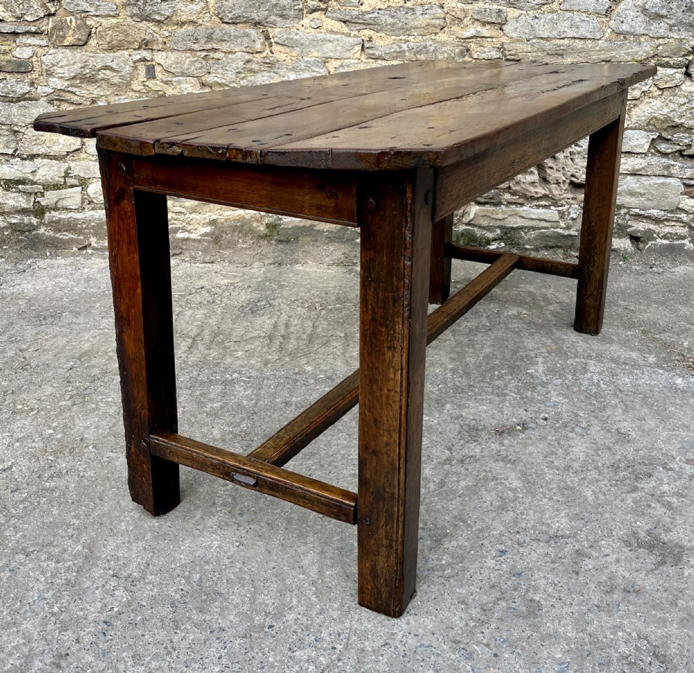 Antique Oak Farmhouse Table View XIX