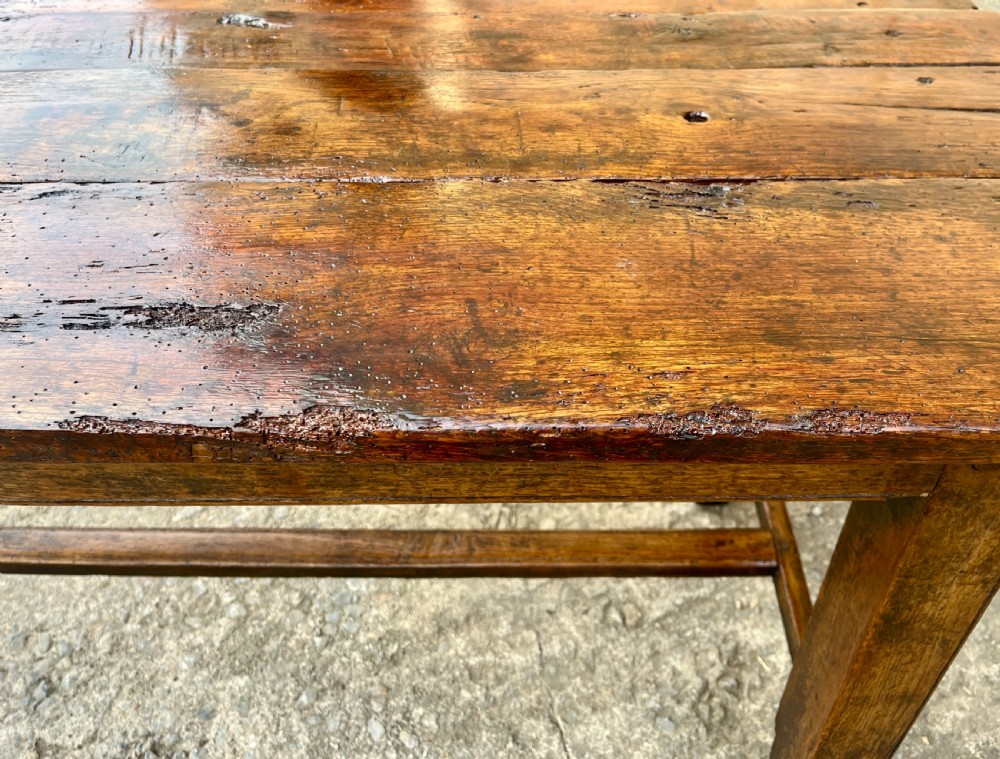 Antique Oak Farmhouse Table View XX