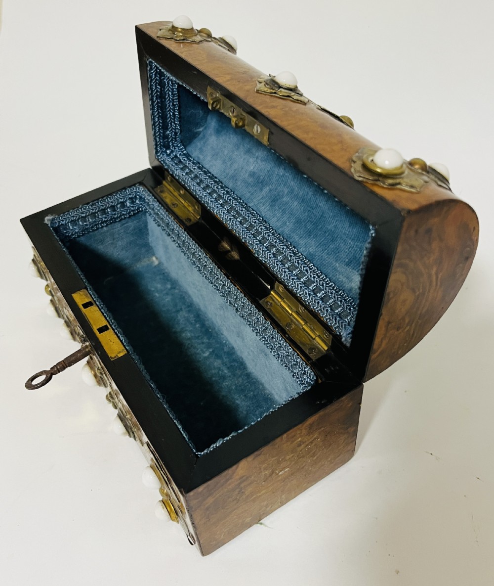 Victorian Burr Walnut Brass Mounted Box View X
