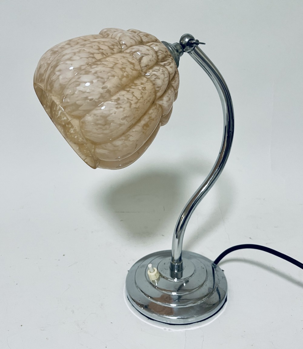 Art Deco Chrome Adjustable Desk Lamp View III
