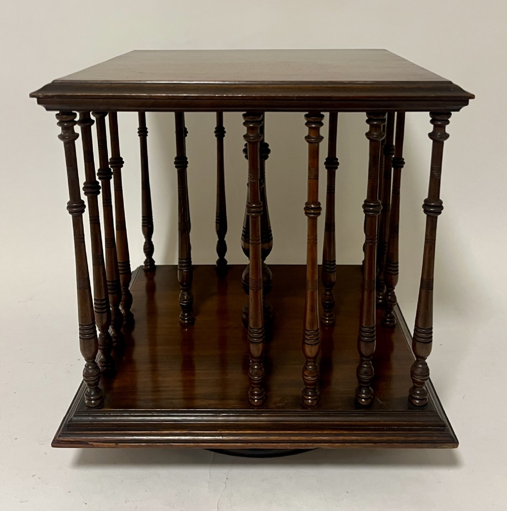 Antique Mahogany Tabletop Revolving Bookcase
