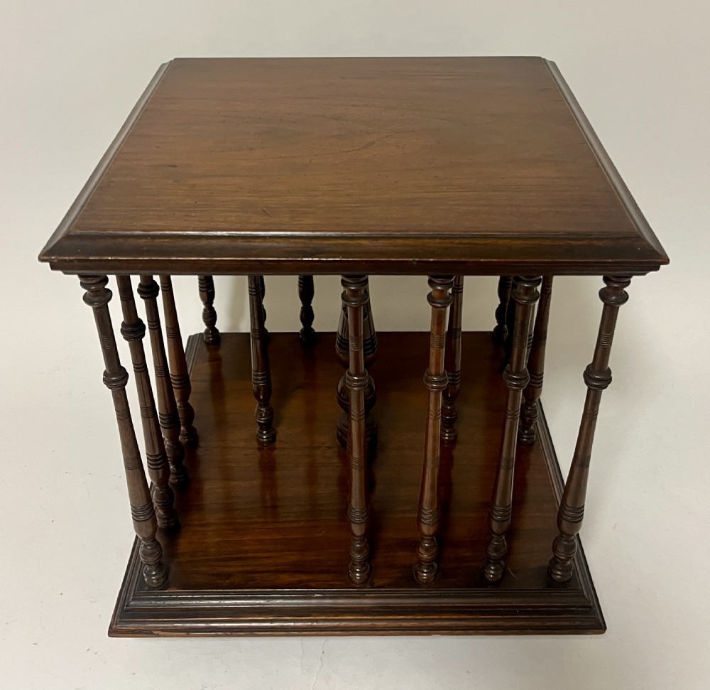 Antique Mahogany Tabletop Revolving Bookcase View II