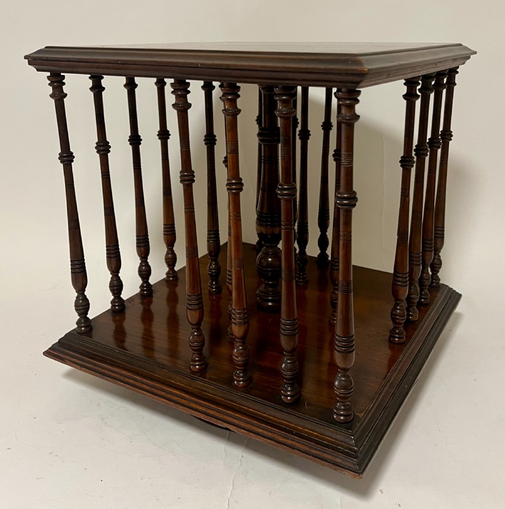 Antique Mahogany Tabletop Revolving Bookcase View III