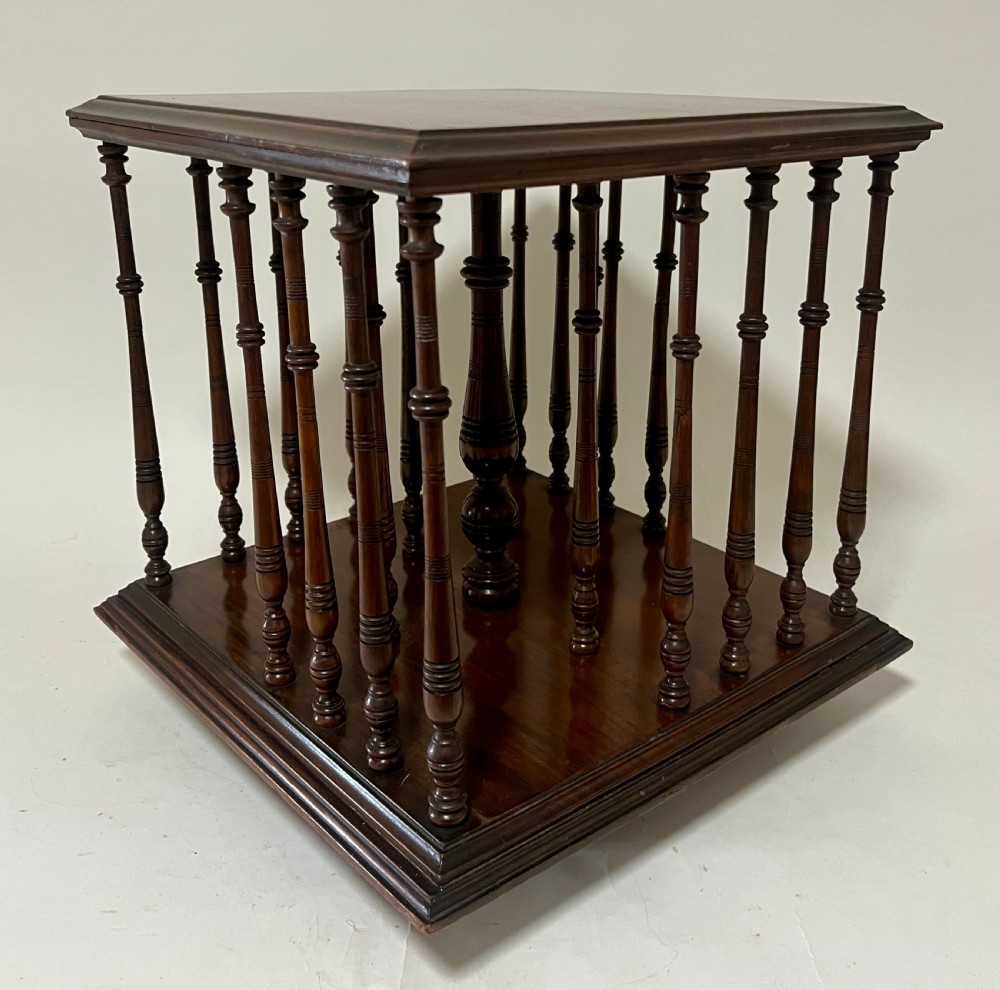 Antique Mahogany Tabletop Revolving Bookcase View IV