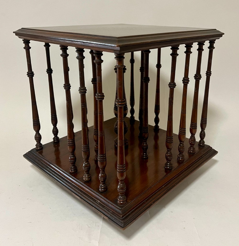 Antique Mahogany Tabletop Revolving Bookcase View VI