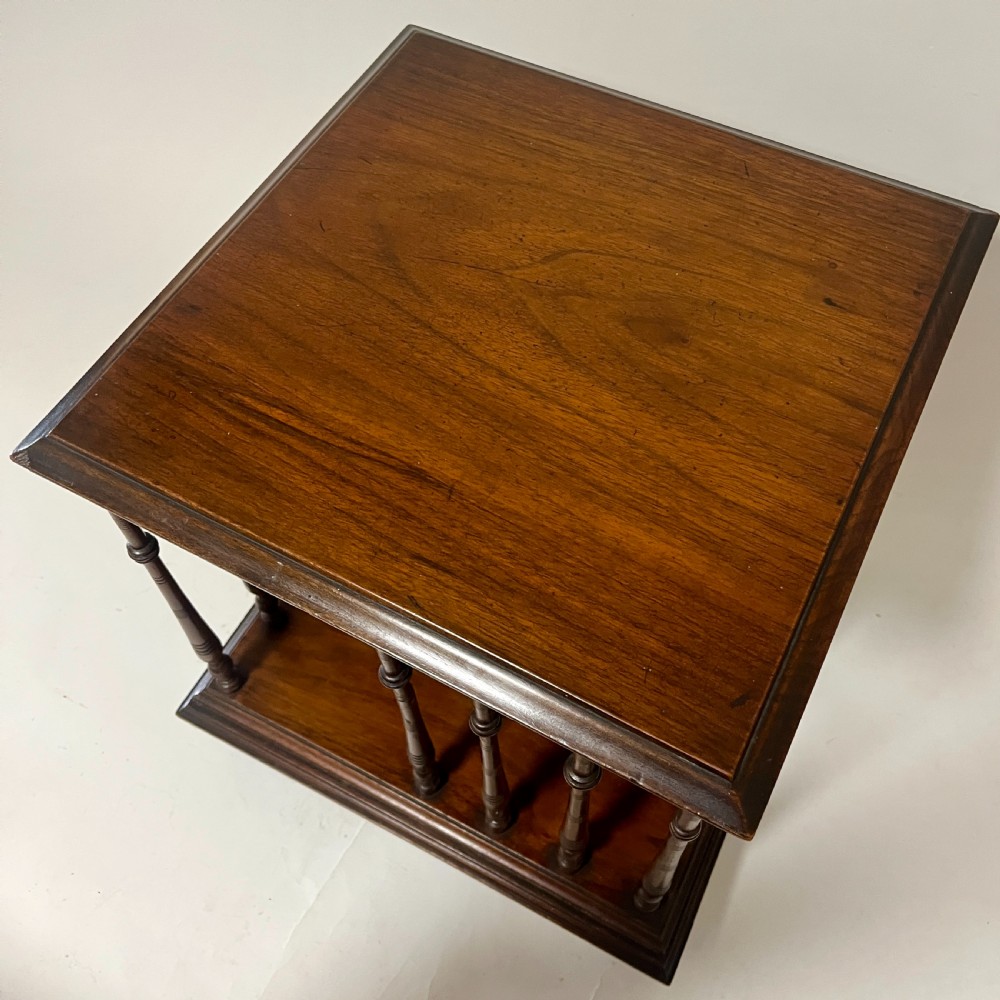 Antique Mahogany Tabletop Revolving Bookcase View IX