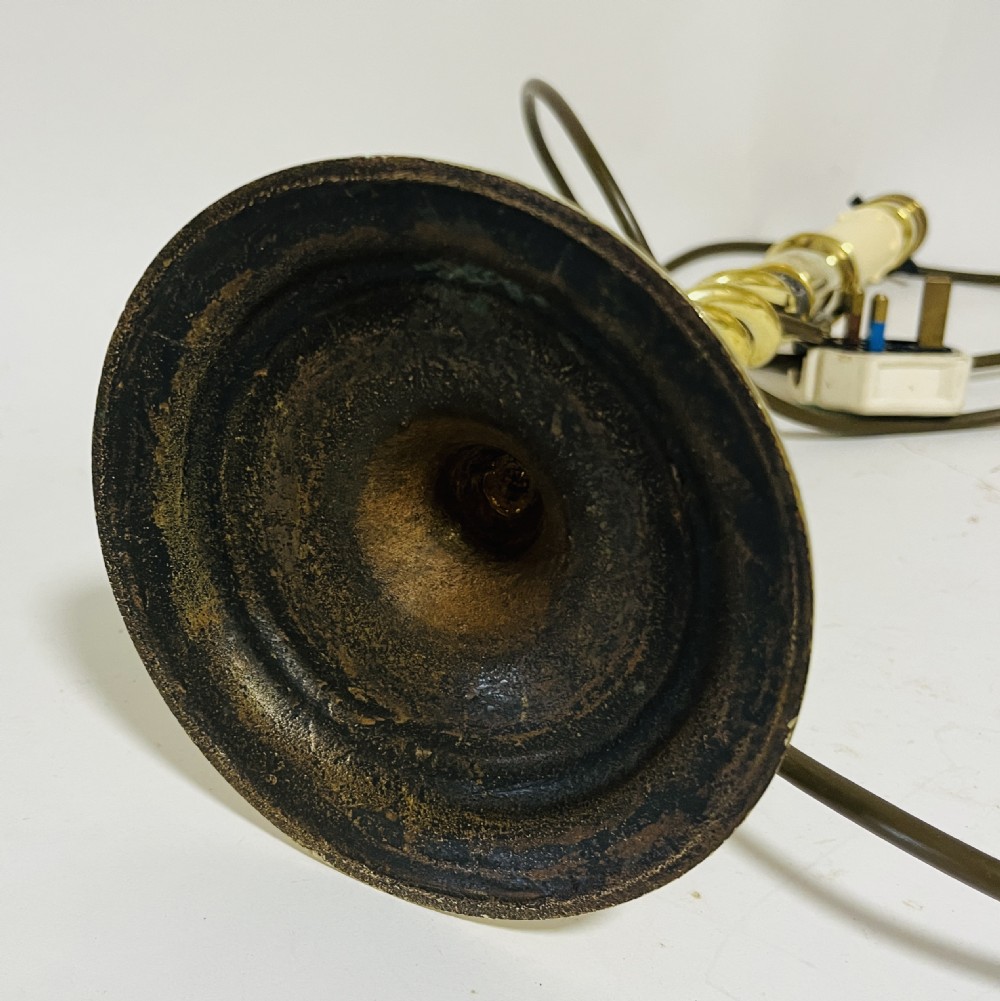 Antique Brass Candlestick Table Lamp View IV