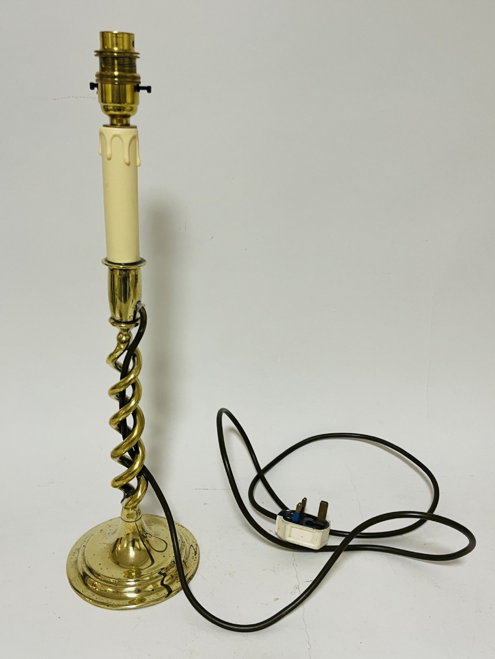 Antique Brass Candlestick Table Lamp View VII