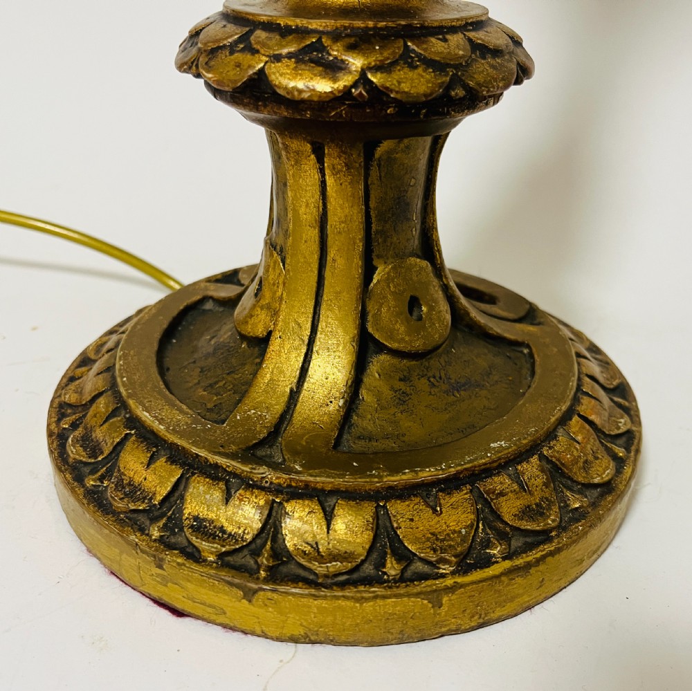 Antique Giltwood Table Lamp View V