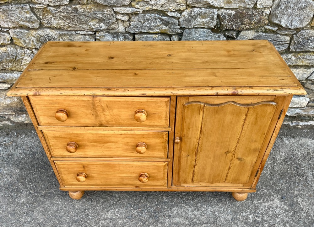 Antique Stripped Pine Sideboard View II
