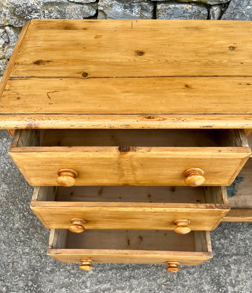 Antique Stripped Pine Sideboard View XII