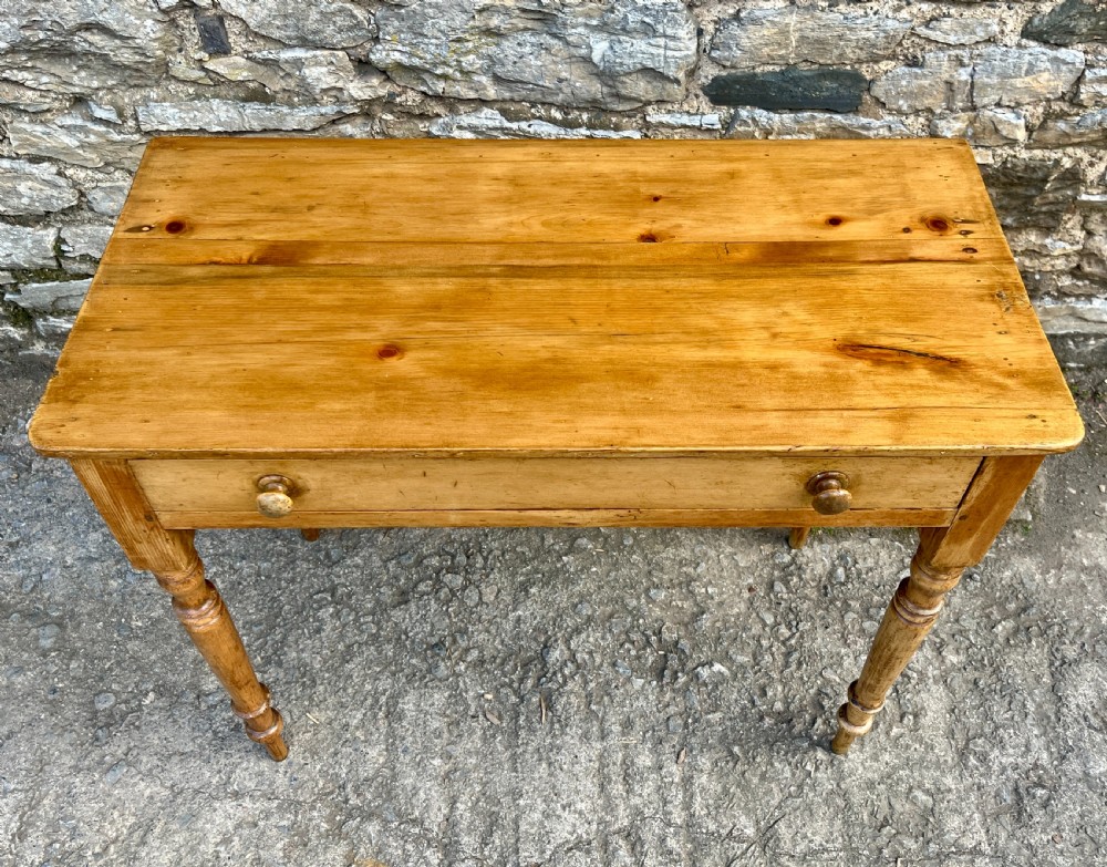 Antique Stripped Pine Side Table View III