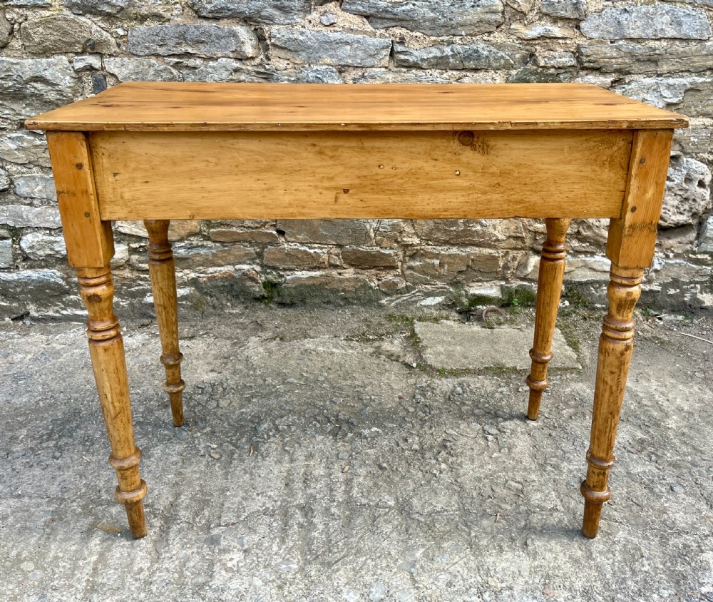 Antique Stripped Pine Side Table View IV