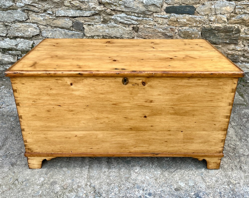 Antique Stripped Pine Blanket Box
