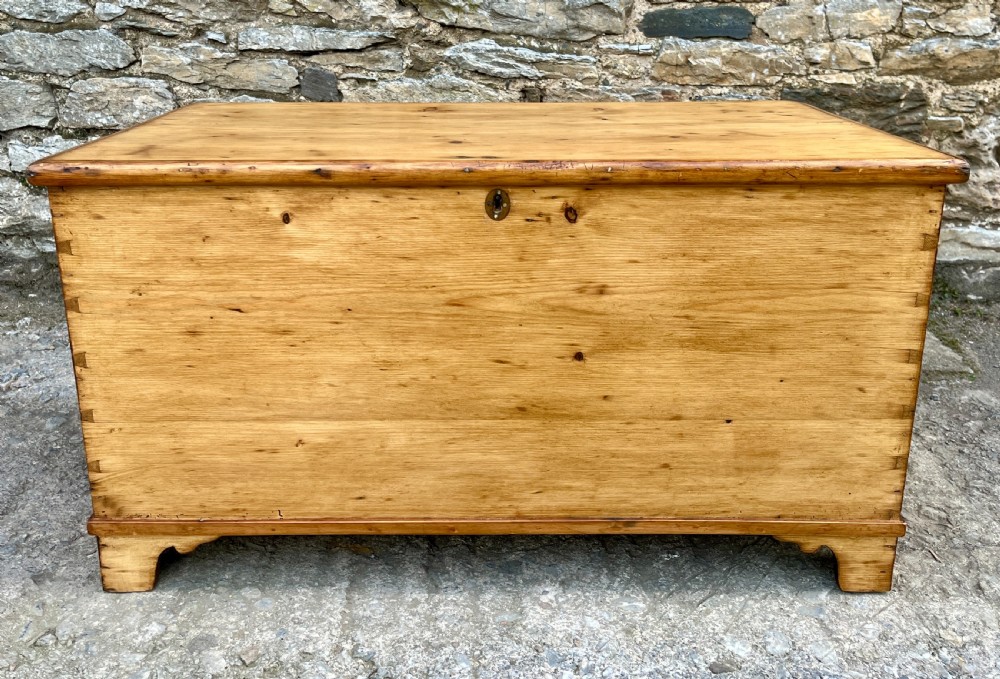 Antique Stripped Pine Blanket Box View II