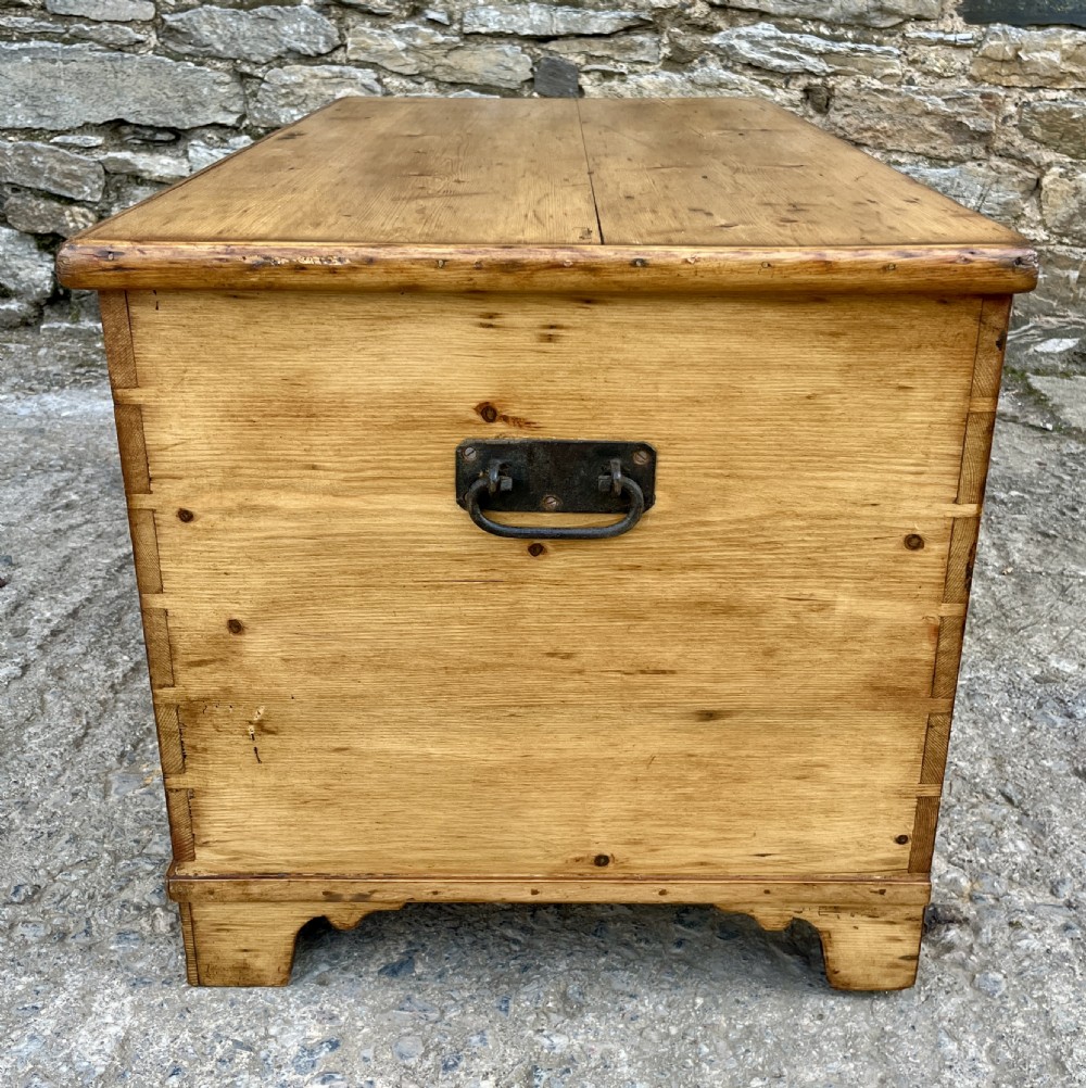 Antique Stripped Pine Blanket Box View IV