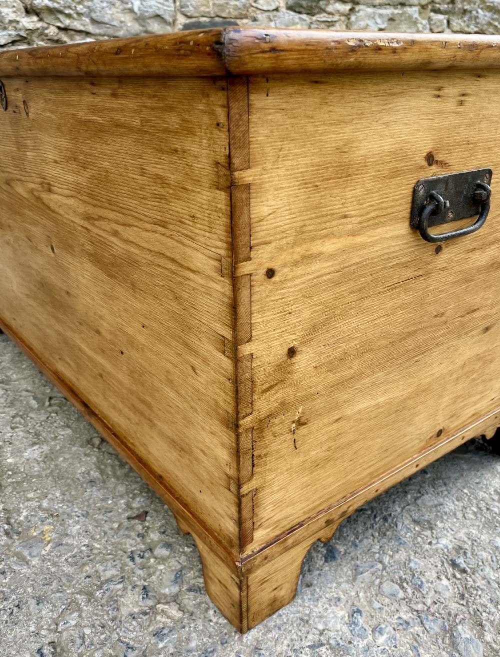 Antique Stripped Pine Blanket Box View V