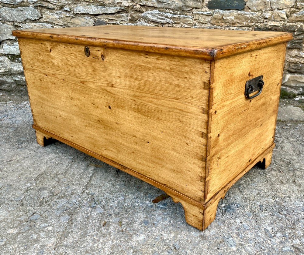 Antique Stripped Pine Blanket Box View XII
