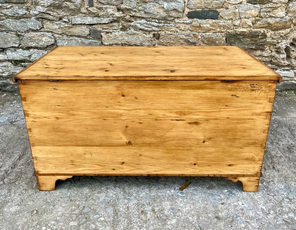 Antique Stripped Pine Blanket Box View XV