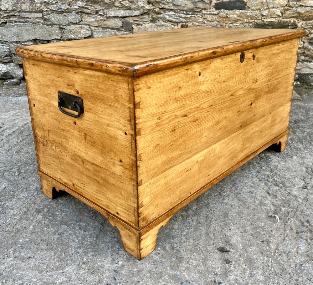 Antique Stripped Pine Blanket Box View XIX