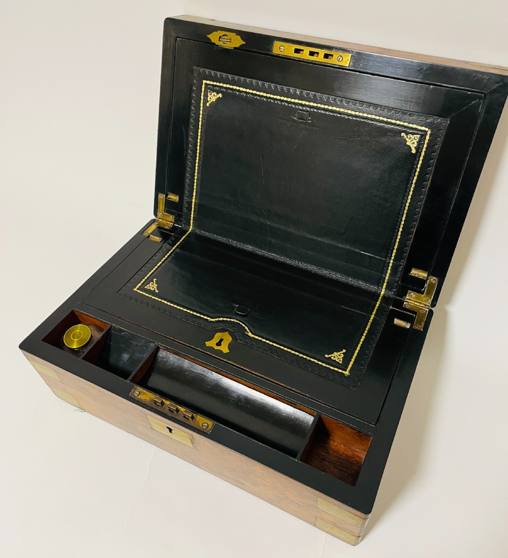 Victorian Walnut Writing Slope with Secret Drawers View III