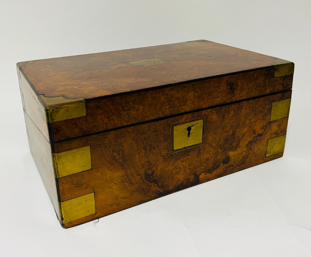 Victorian Walnut Writing Slope with Secret Drawers View XI