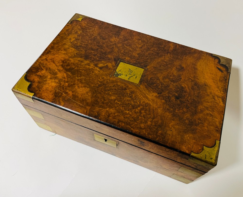 Victorian Walnut Writing Slope with Secret Drawers View XII