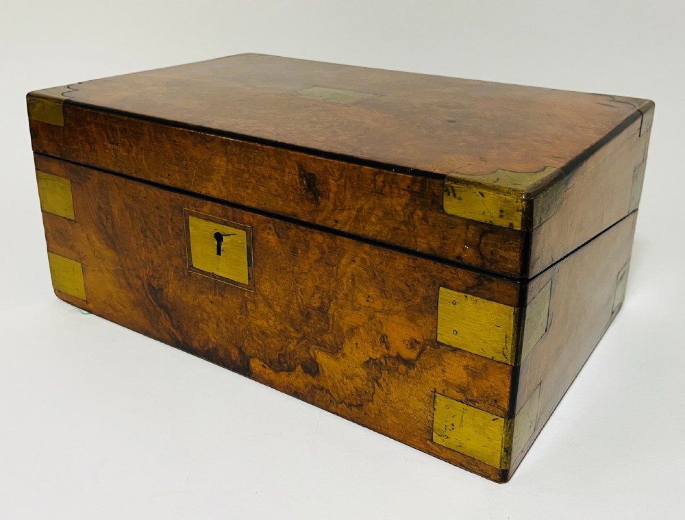 Victorian Walnut Writing Slope with Secret Drawers View XIII