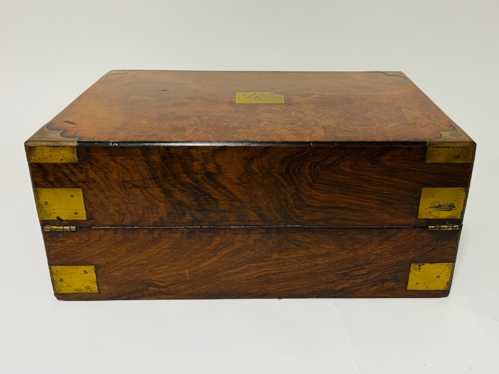 Victorian Walnut Writing Slope with Secret Drawers View XIV