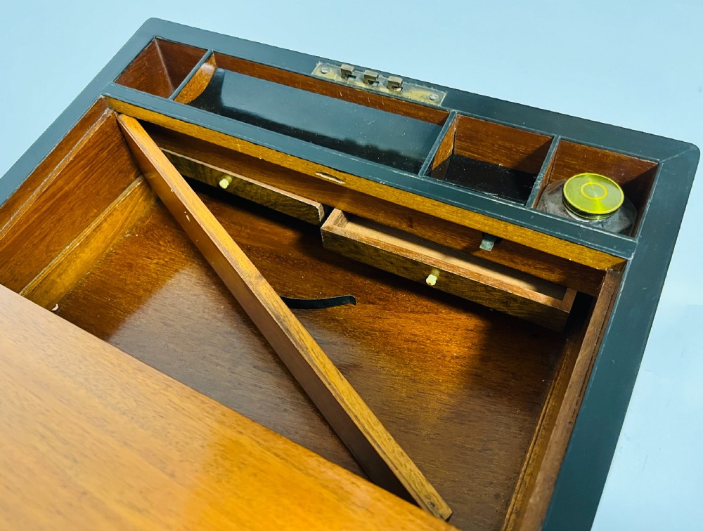 Victorian Walnut Writing Slope with Secret Drawers View XVII