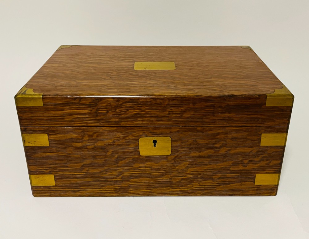 Victorian Oak Writing Slope with Secret Drawers View II