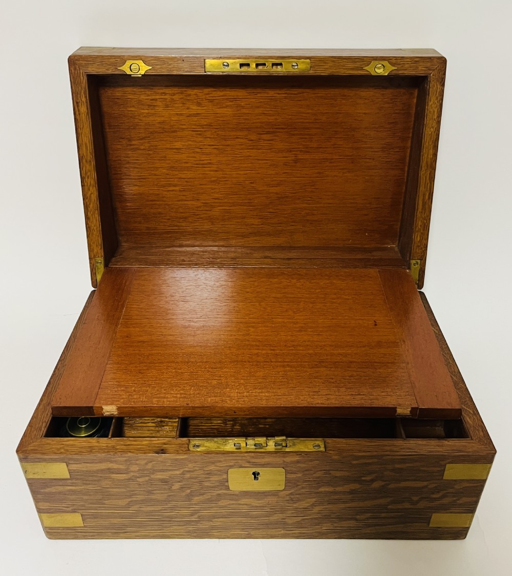 Victorian Oak Writing Slope with Secret Drawers View III