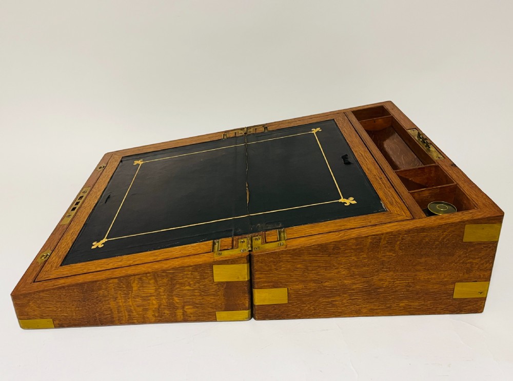 Victorian Oak Writing Slope with Secret Drawers View XI