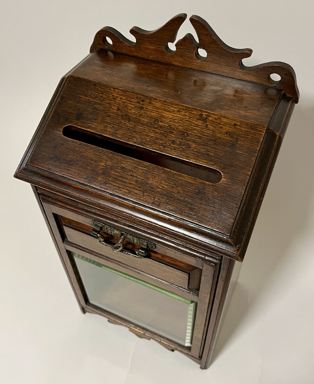 Edwardian Oak Estate Letter Box View II