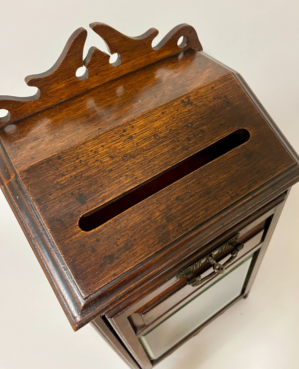Edwardian Oak Estate Letter Box View VI
