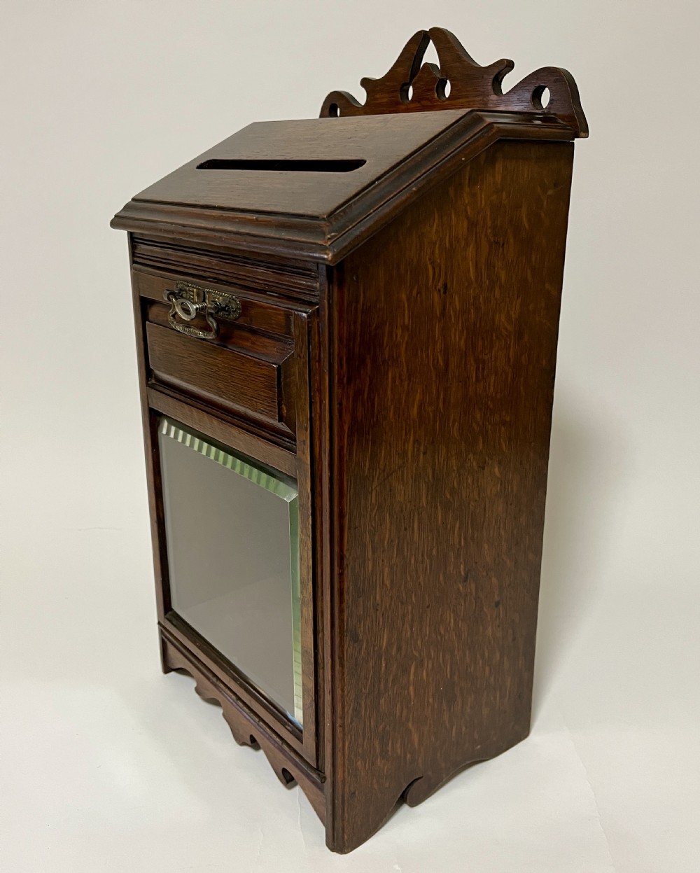 Edwardian Oak Estate Letter Box View IX