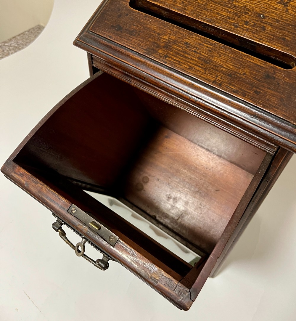 Edwardian Oak Estate Letter Box View X