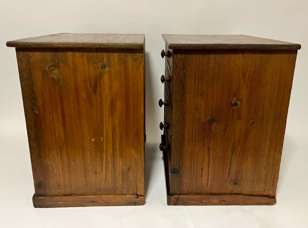 Pair of Antique Pine and Oak Collectors Cabinets View VII