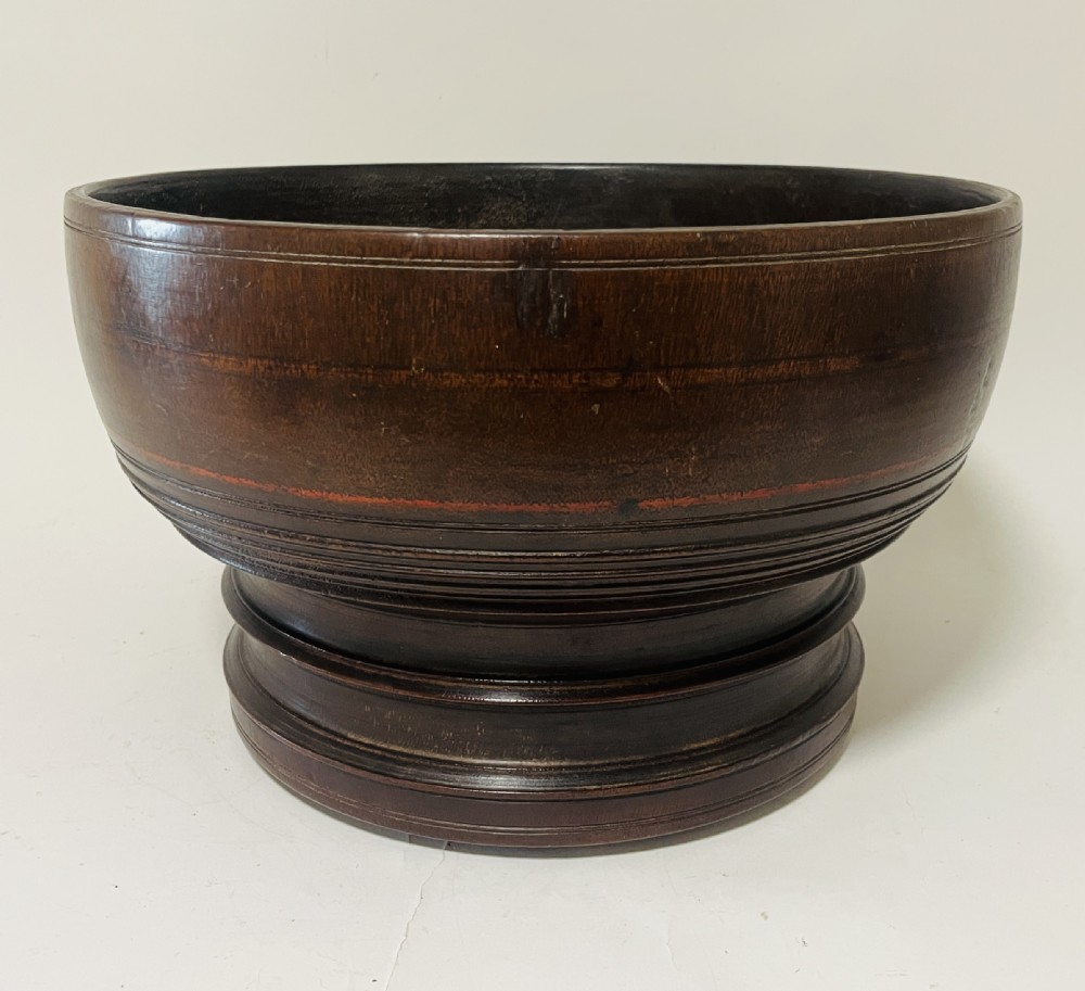 Large Antique Turned Bowl