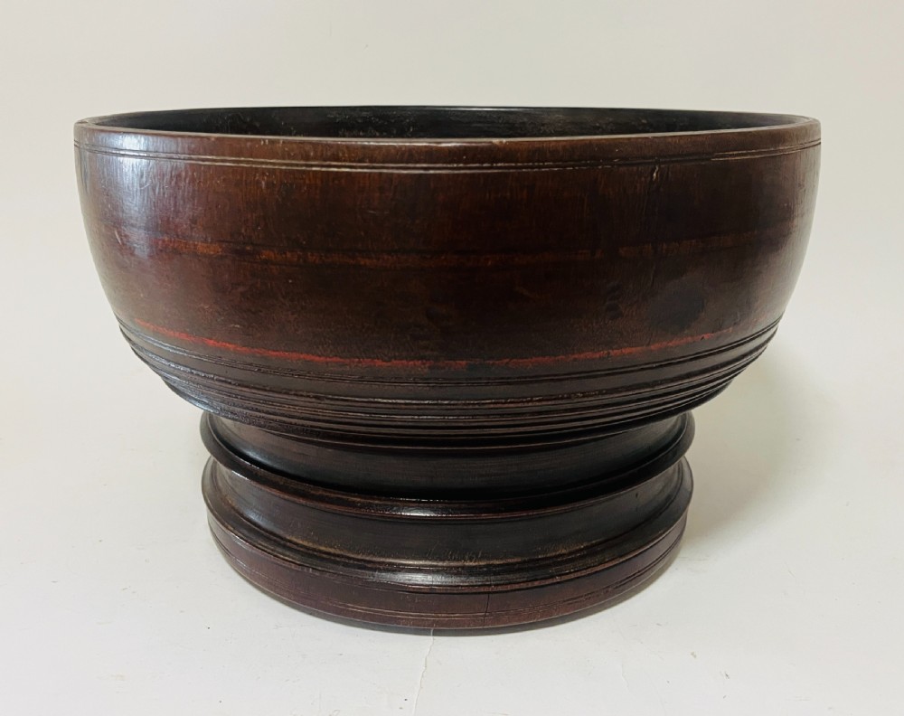 Large Antique Turned Bowl View III